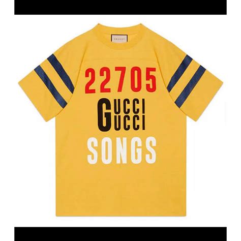 Gucci L130553 Womens ‘Black 22705 Gucci Songs' Print T